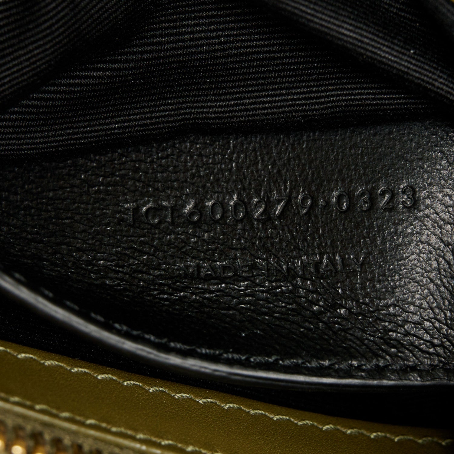 Saint Laurent Suede Matelasse Chevron Monogram Medium College Bag Loden Green 8 of 11