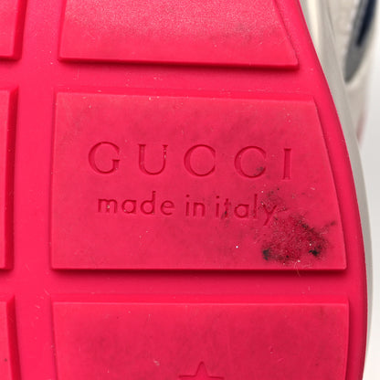 Gucci GG Supreme Monogram Mix Monogram Womens Rhyton Sneakers 40 London Blue Beige Pale Pink 6 of 12