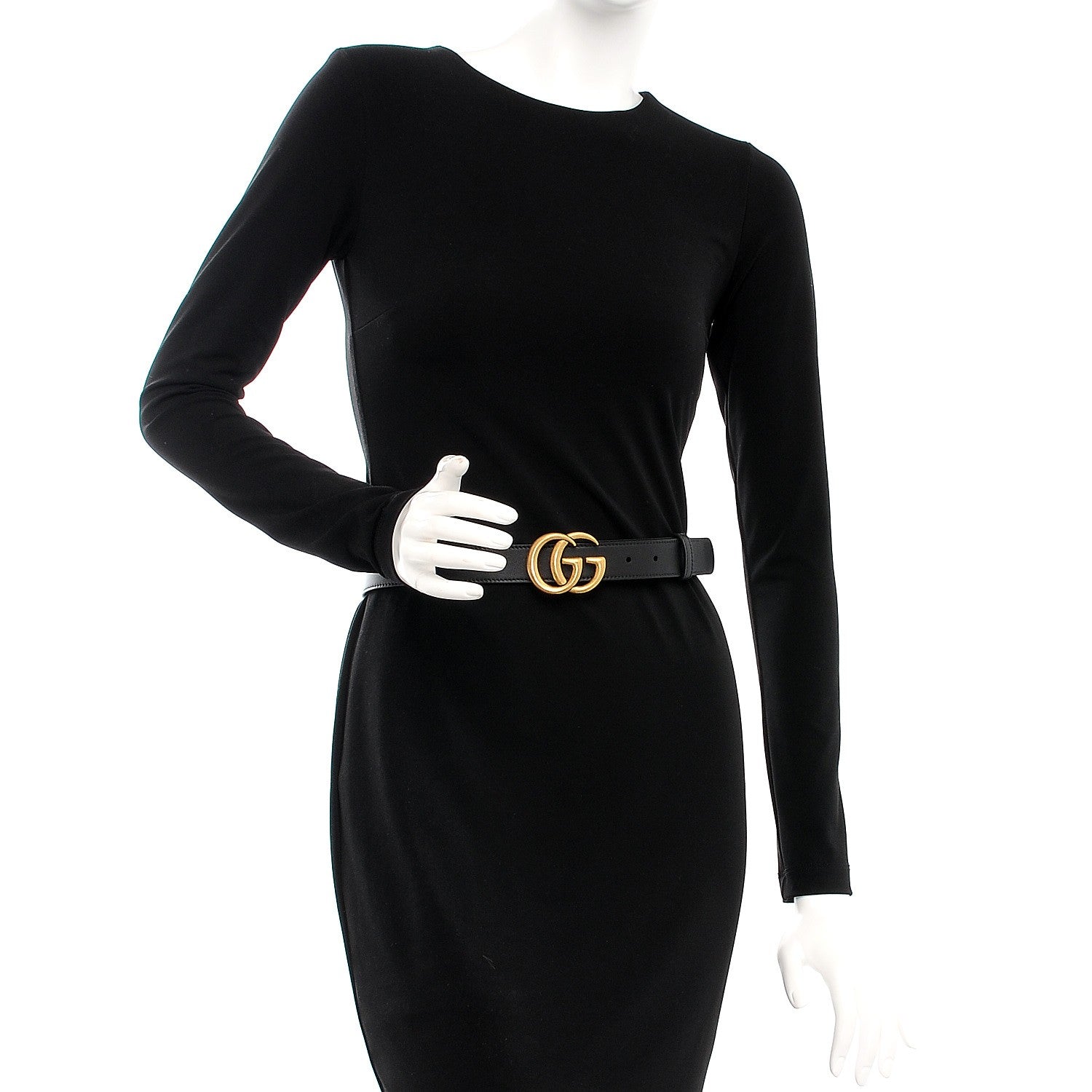 Gucci Calfskin Double G 30mm Belt 90 36 Black 2 of 6
