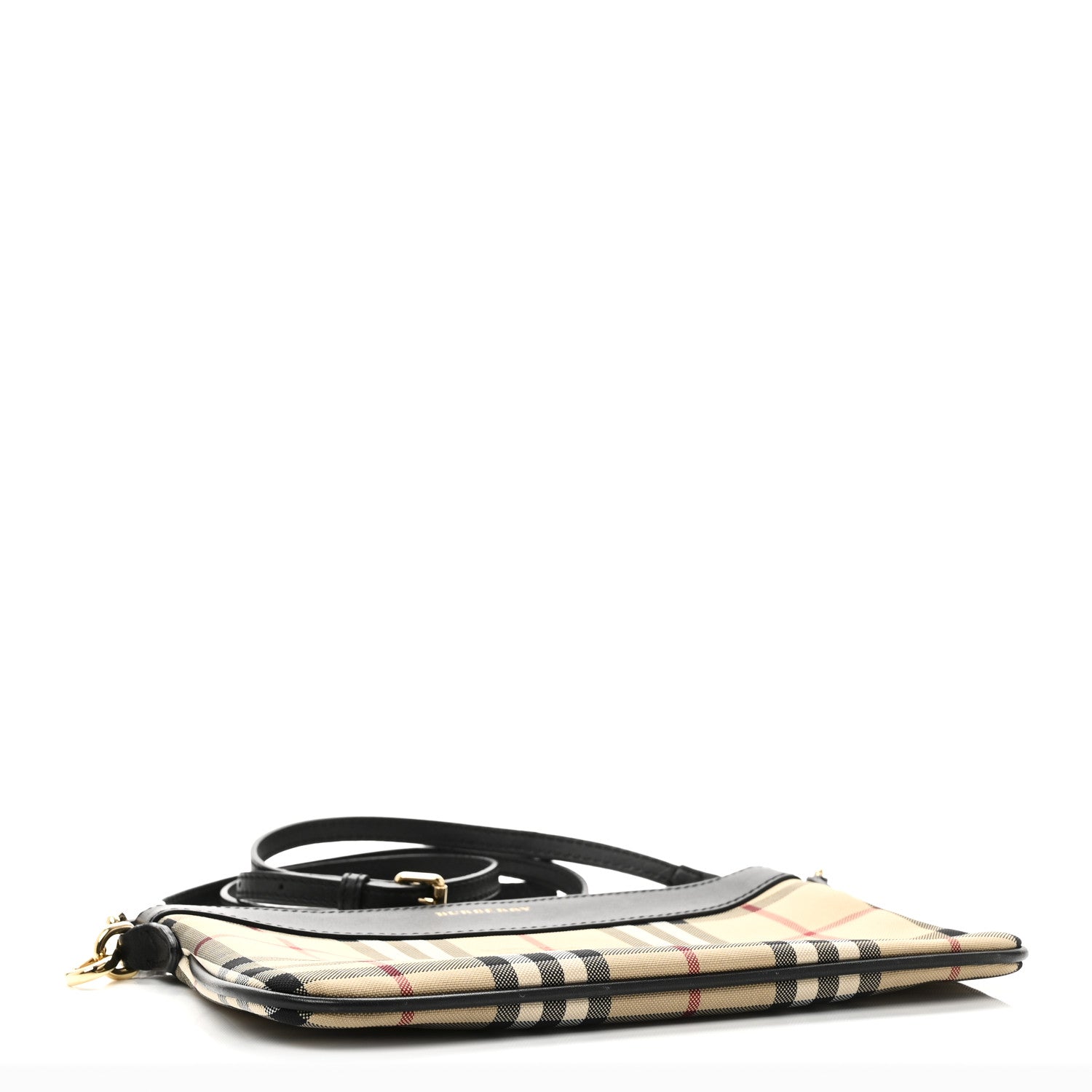 Burberry Horseferry Check Peyton Crossbody Clutch Bag Black 4 of 12