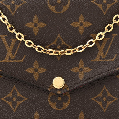 Louis Vuitton Monogram Pochette Felicie Chain Wallet Fuchsia 9 of 12
