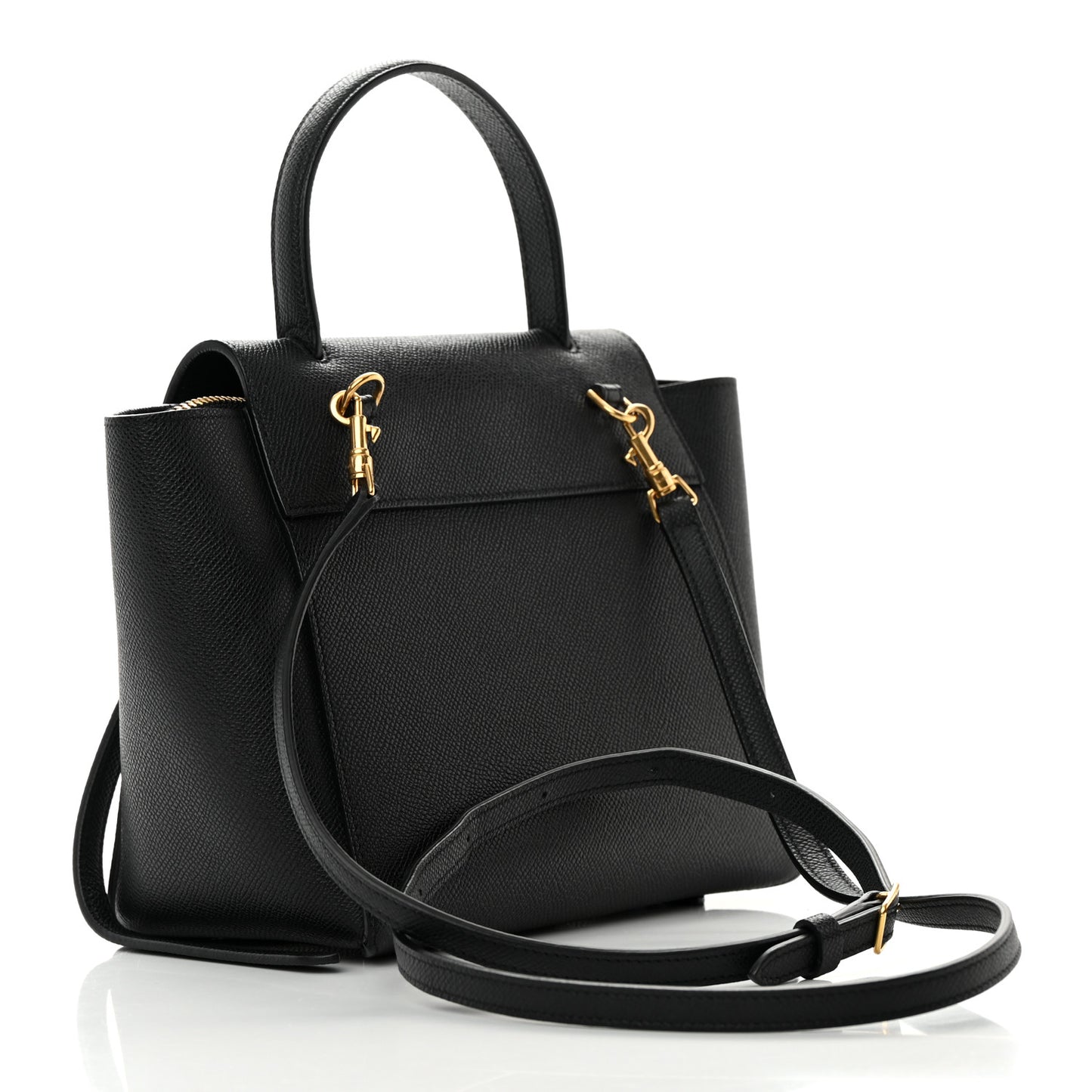 Grained Calfskin Nano Belt Bag Black