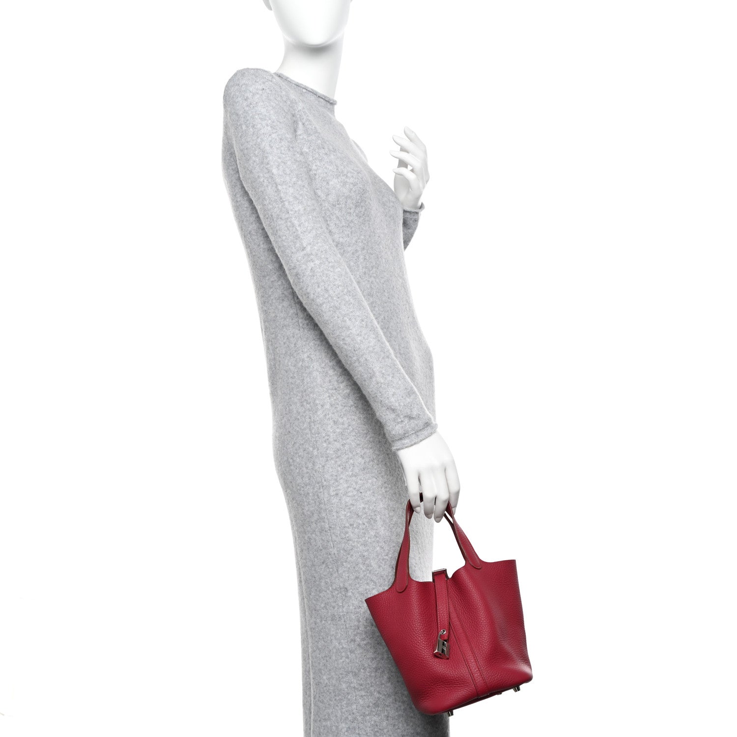Hermes Taurillon Clemence Picotin Lock 18 PM Rubis 2 of 10