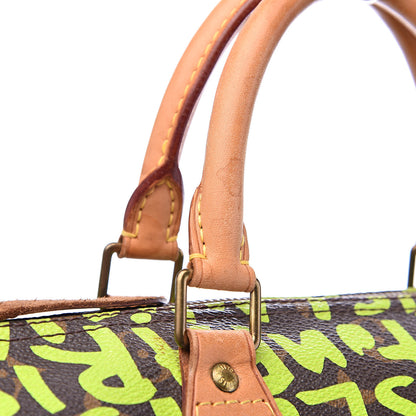 Louis Vuitton Monogram Graffiti Speedy 30 Green 14 of 16