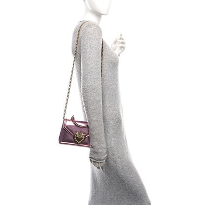 Dolce & Gabbana Metallic Nappa Small Devotion Top Handle Bag Pink 2 of 9