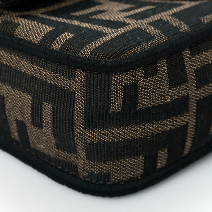 Fendi Fabric Jacquard FF 1974 Mini Baguette Tobacco Moro Black 9 of 10