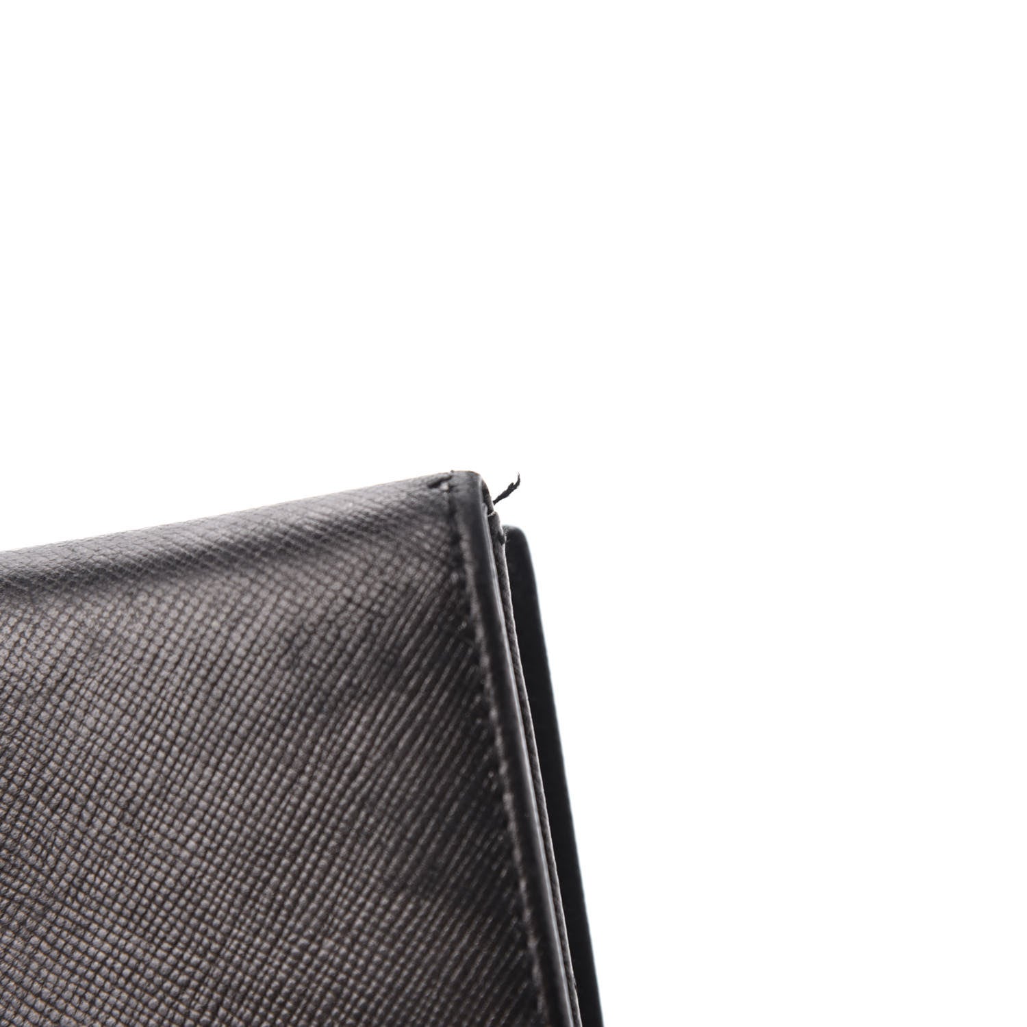 Prada Saffiano Tri-Fold Compact Wallet Black 6 of 10