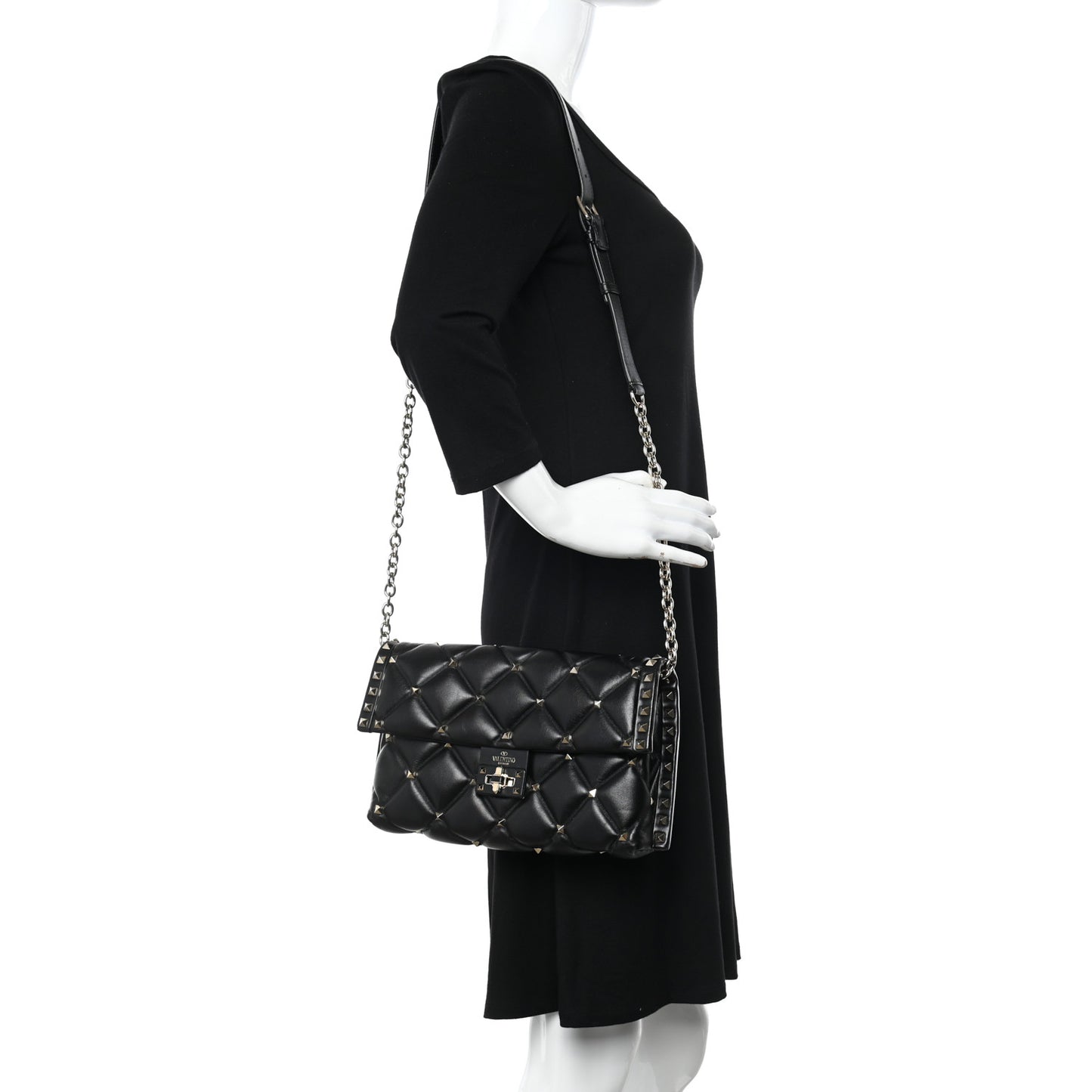 Nappa Candystud Crossbody Black