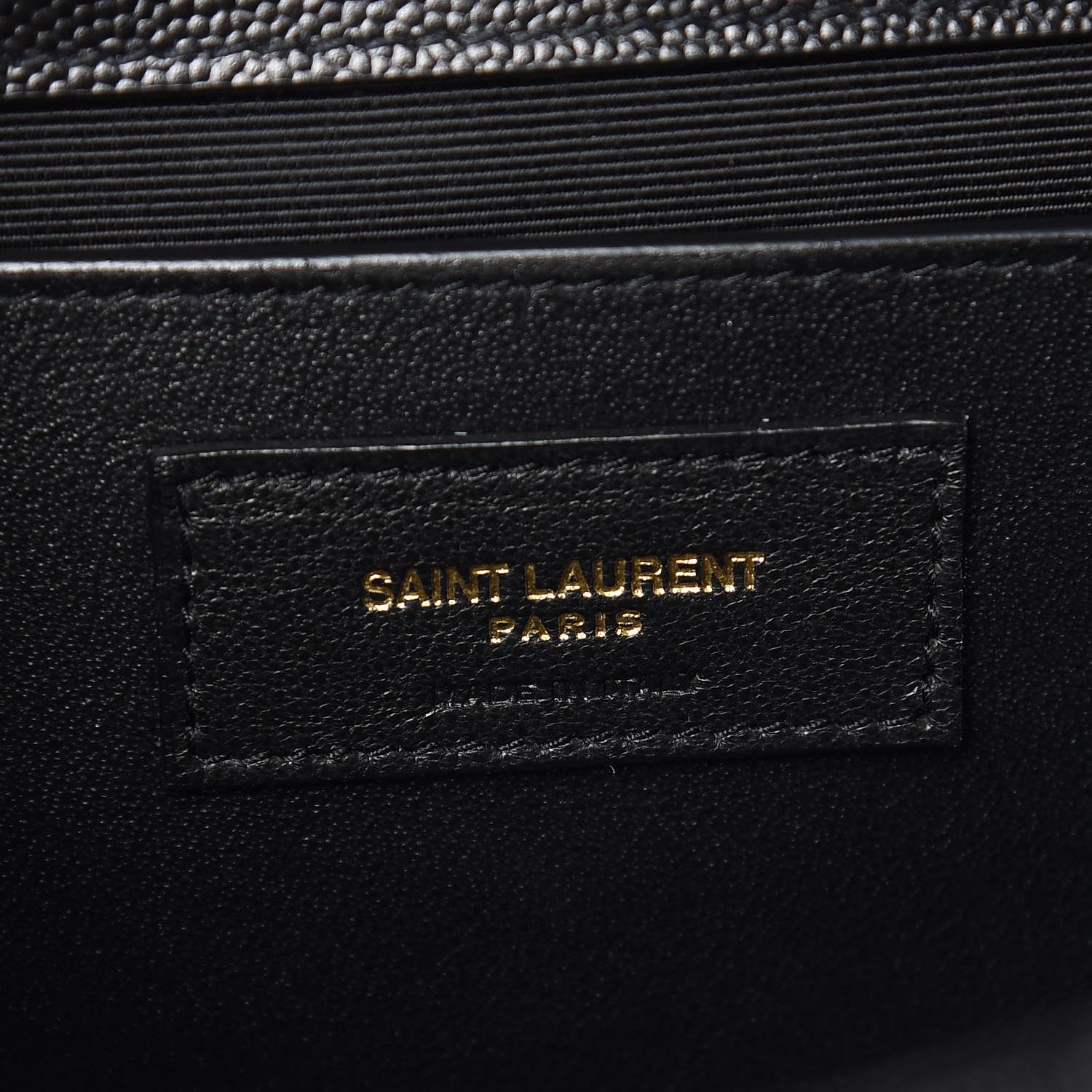 Saint Laurent Grain De Poudre Textured Mixed Matelasse Triquilt Medium Monogram Satchel Black 6 of 10