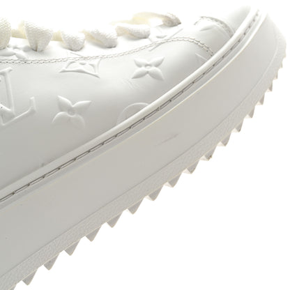 Louis Vuitton Lambskin Embossed Monogram Time Out Sneakers 36 White 10 of 11