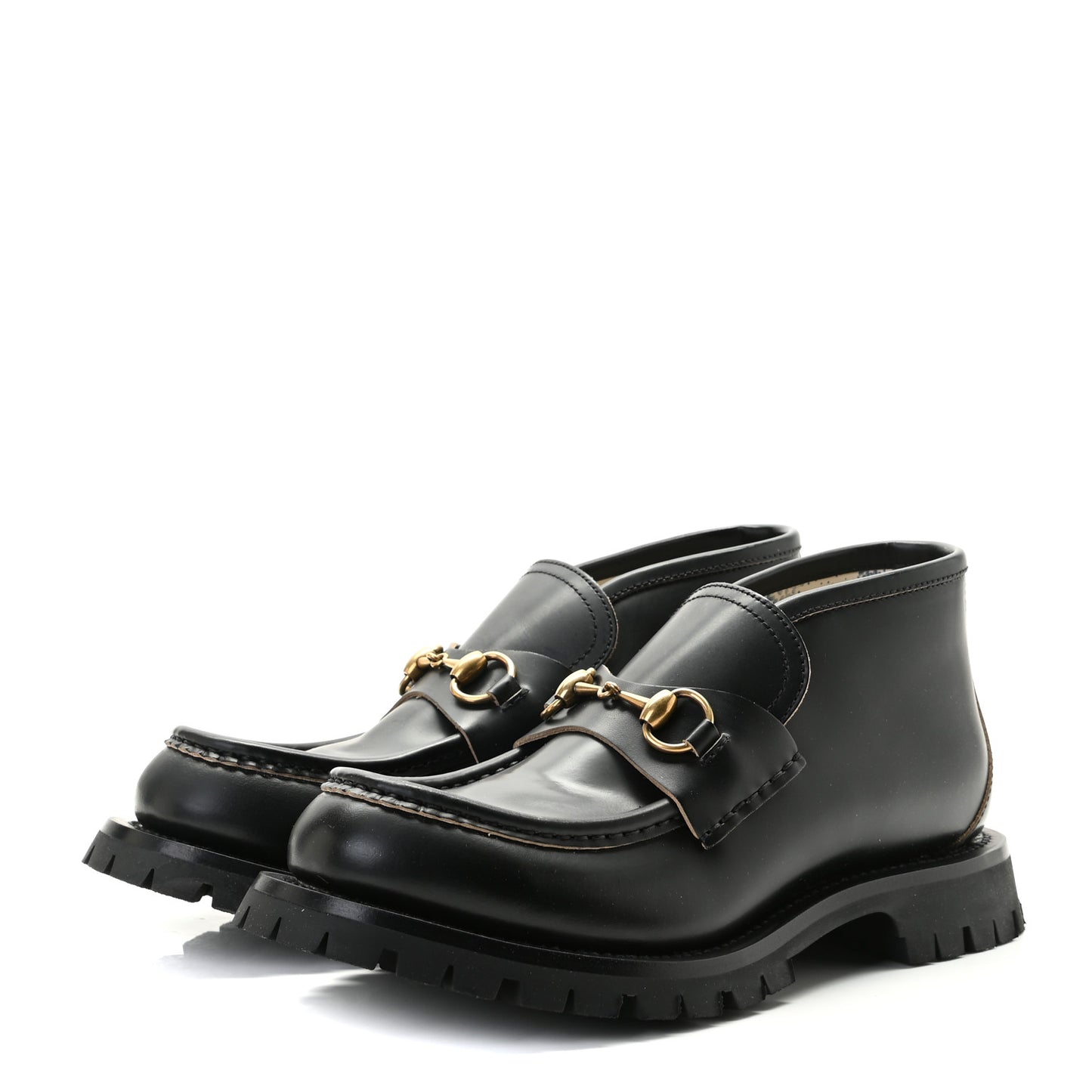 Cordovan Lux Mens Harald Horsebit Ankle Boots 7 Black