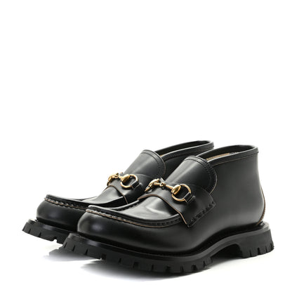 Gucci Cordovan Lux Mens Harald Horsebit Ankle Boots 7 Black 3 of 10