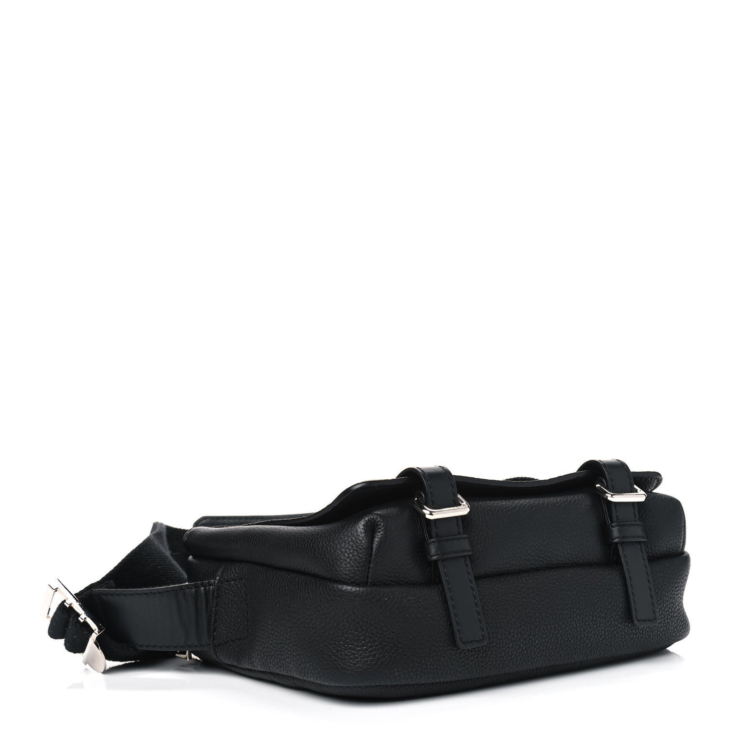Soft Grained Calfskin XS Military Messenger Bag Black