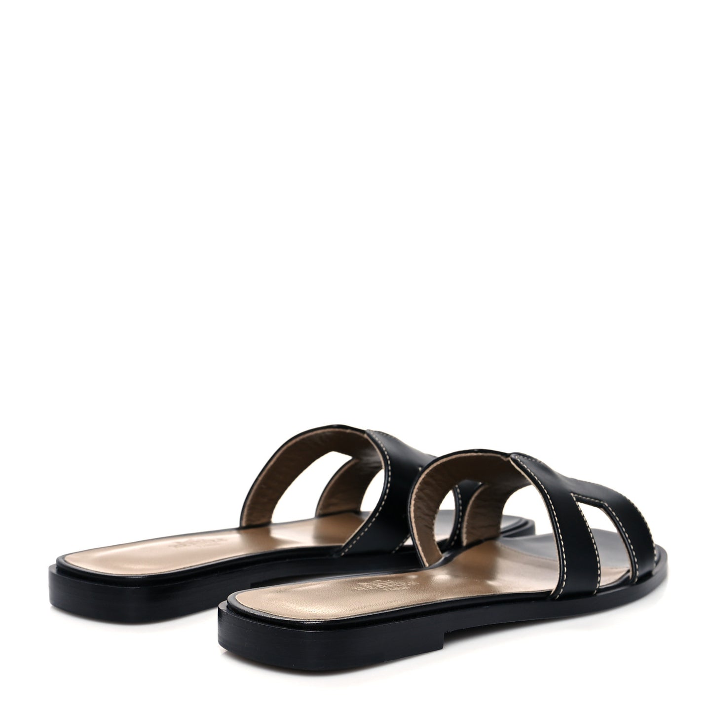 Box Calfskin Oran Sandals 36 Black