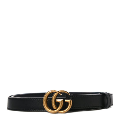 Gucci Calfskin Double G 20mm Belt 85 34 Black 1 of 8