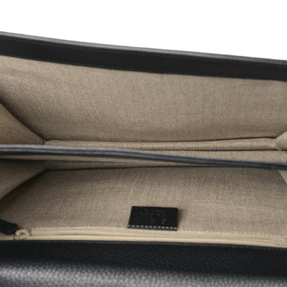 Gucci Dollar Calfskin Interlocking G Shoulder Bag Black 5 of 9