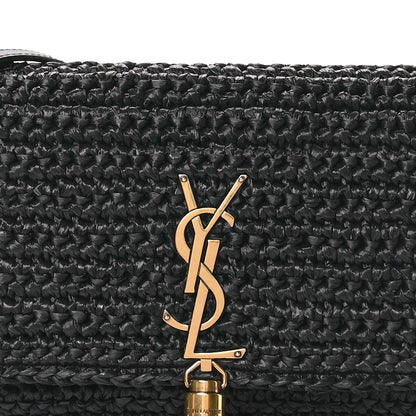 Saint Laurent Raffia Monogram Tassel Kate 99 Black 8 of 11
