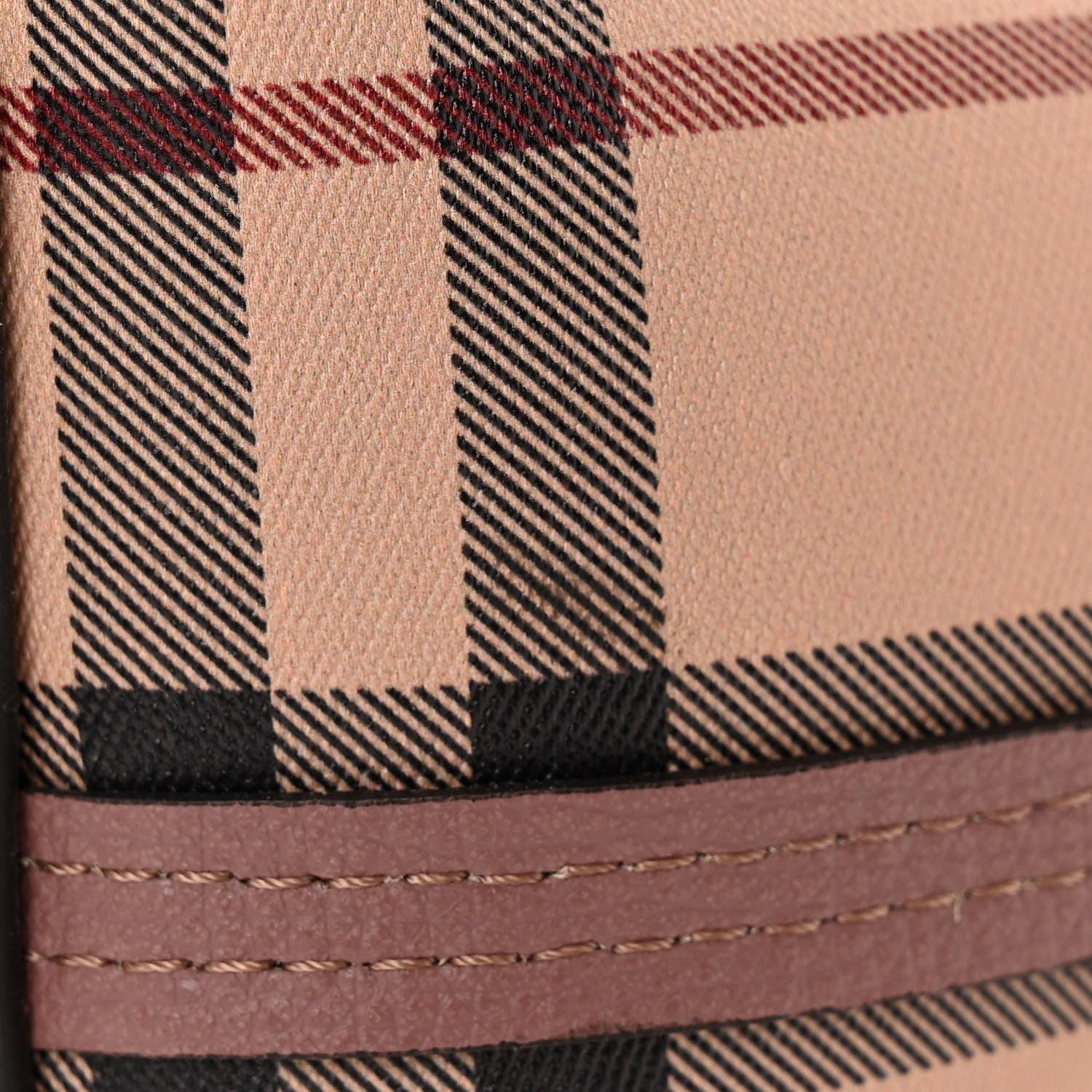 Burberry Grainy Calfskin Haymarket Check Medium Reversible Tote Dusty Pink 16 of 16