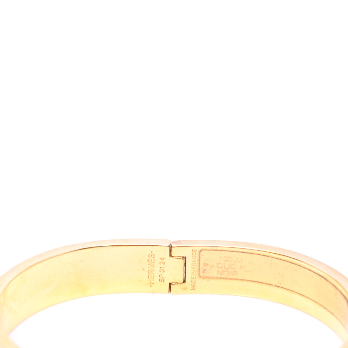 Enamel Narrow Clic Clac H Bracelet GM Black