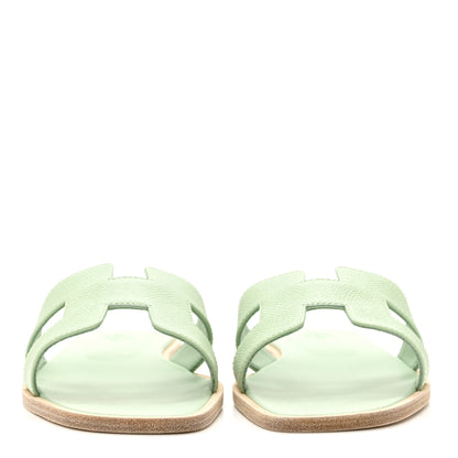 Hermes Epsom Oran Sandals 38 Vert Jade 2 of 9
