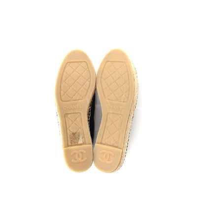 Chanel Lambskin CC Espadrilles 36 Navy Black 5 of 11