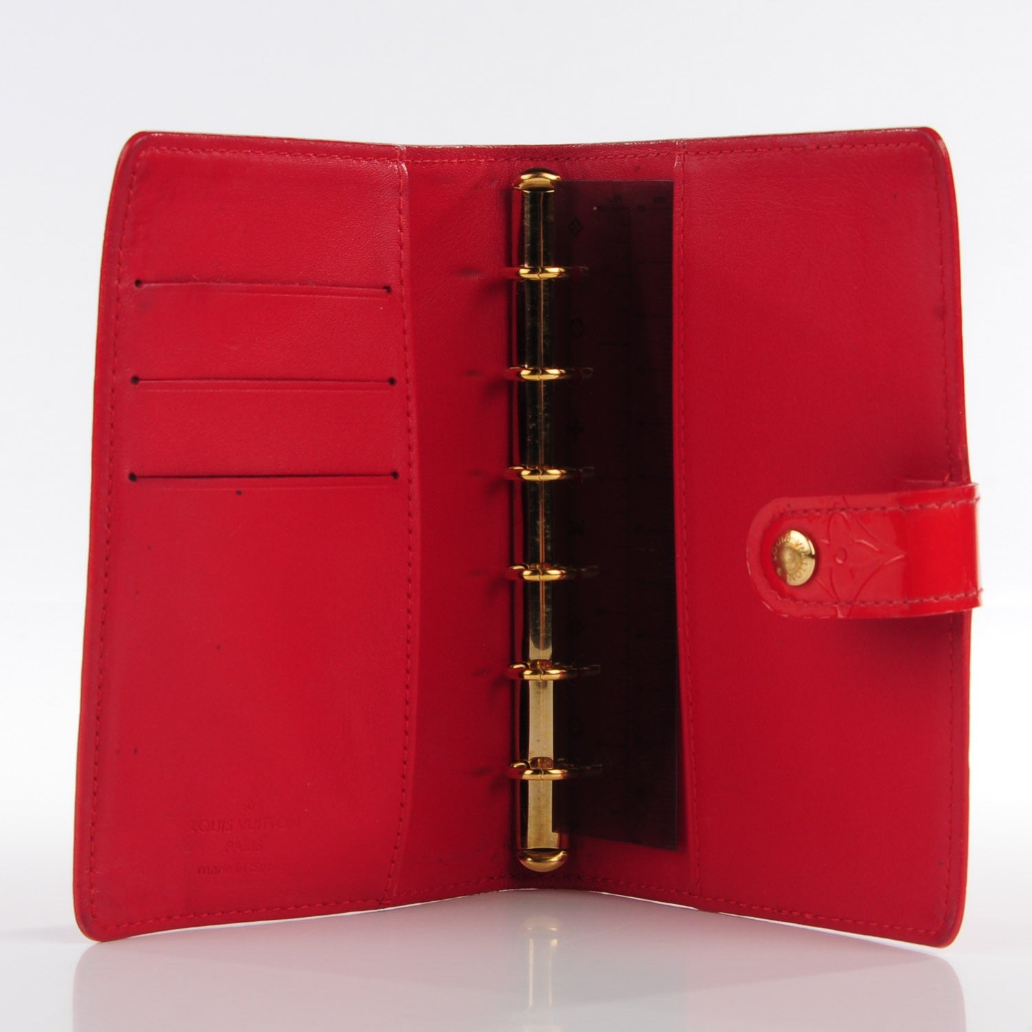 Louis Vuitton Vernis Small Ring Agenda Cover Rouge 5 of 7