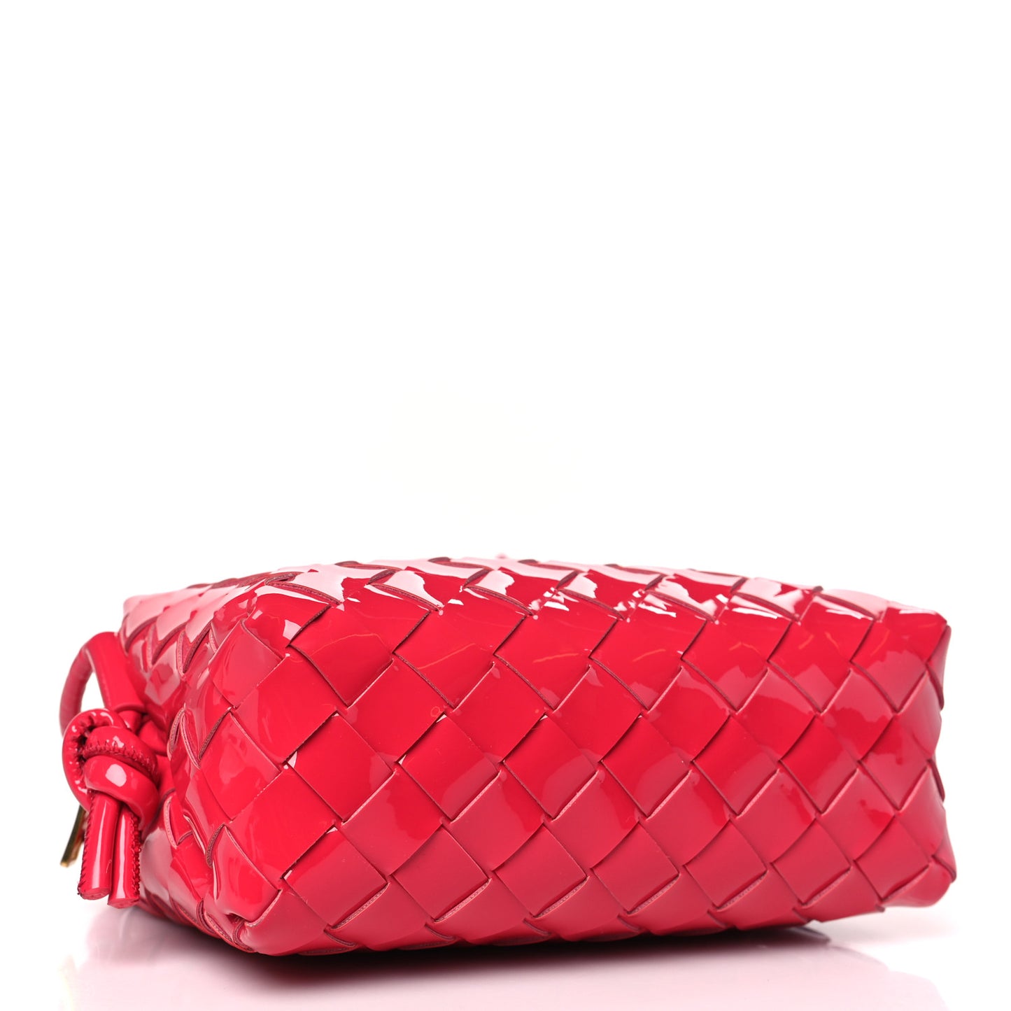 Patent Nappa Intrecciato Mini Loop Camera Bag Candy Stripe