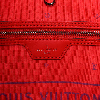 Louis Vuitton Monogram Escale Neverfull MM Rouge 7 of 15
