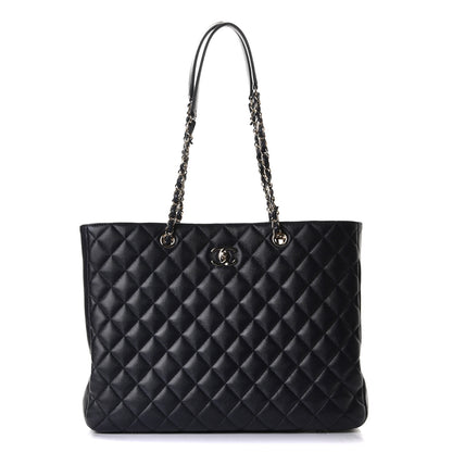Chanel Caviar Quilted Large CC Shopping Tote Navy 1 of 5