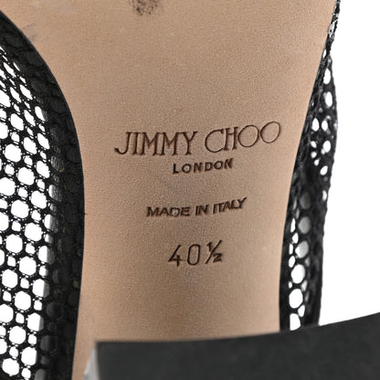 Jimmy Choo Net Nappa Joud 85 Mule Sandals 40.5 Black 6 of 8