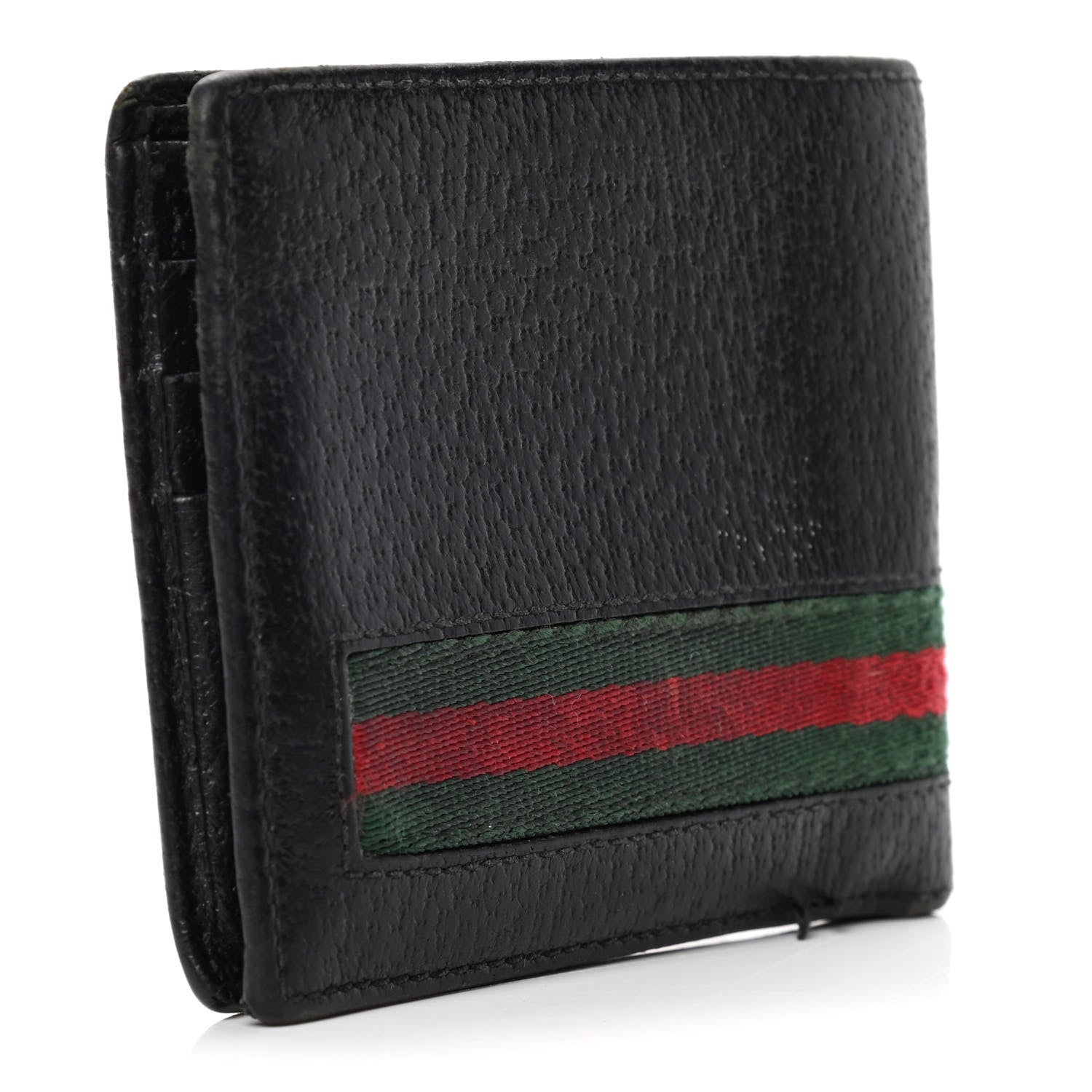 Gucci Calfskin Web Bi-Fold Wallet Black 2 of 4