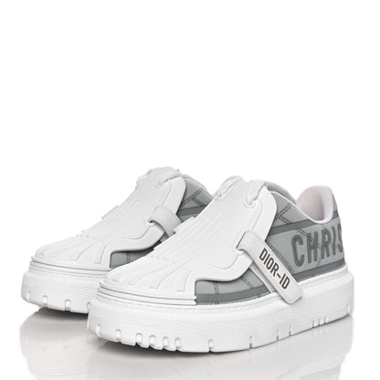 Christian Dior Reflective Fabric Nylon Dior-ID Platform Sneakers 38 Silver 3 of 8