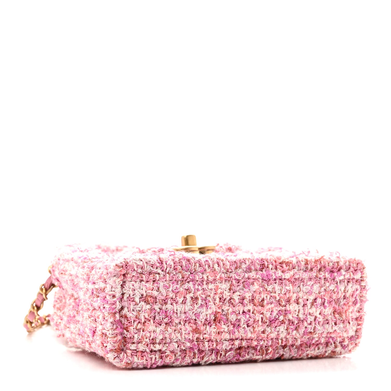 Chanel Tweed Quilted Mini Nano Kelly Shopper Pink 4 of 11