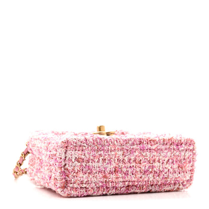 Chanel Tweed Quilted Mini Nano Kelly Shopper Pink 4 of 11