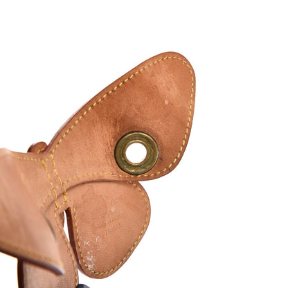 Louis Vuitton Calfskin Butterfly Hair Pin Barette Brown 6 of 8