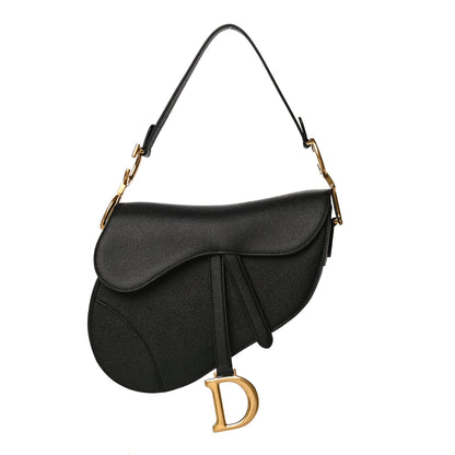 Christian Dior Grained Calfskin Saddle Bag Black 1 of 13