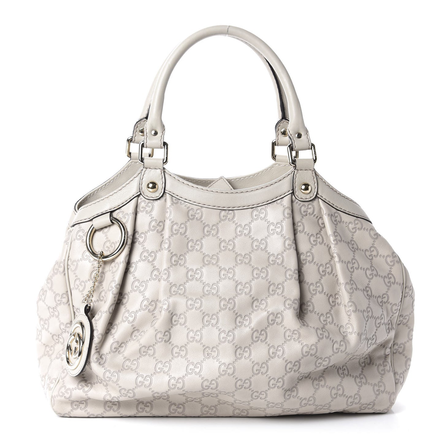 Guccissima Medium Sukey Tote Mystic White