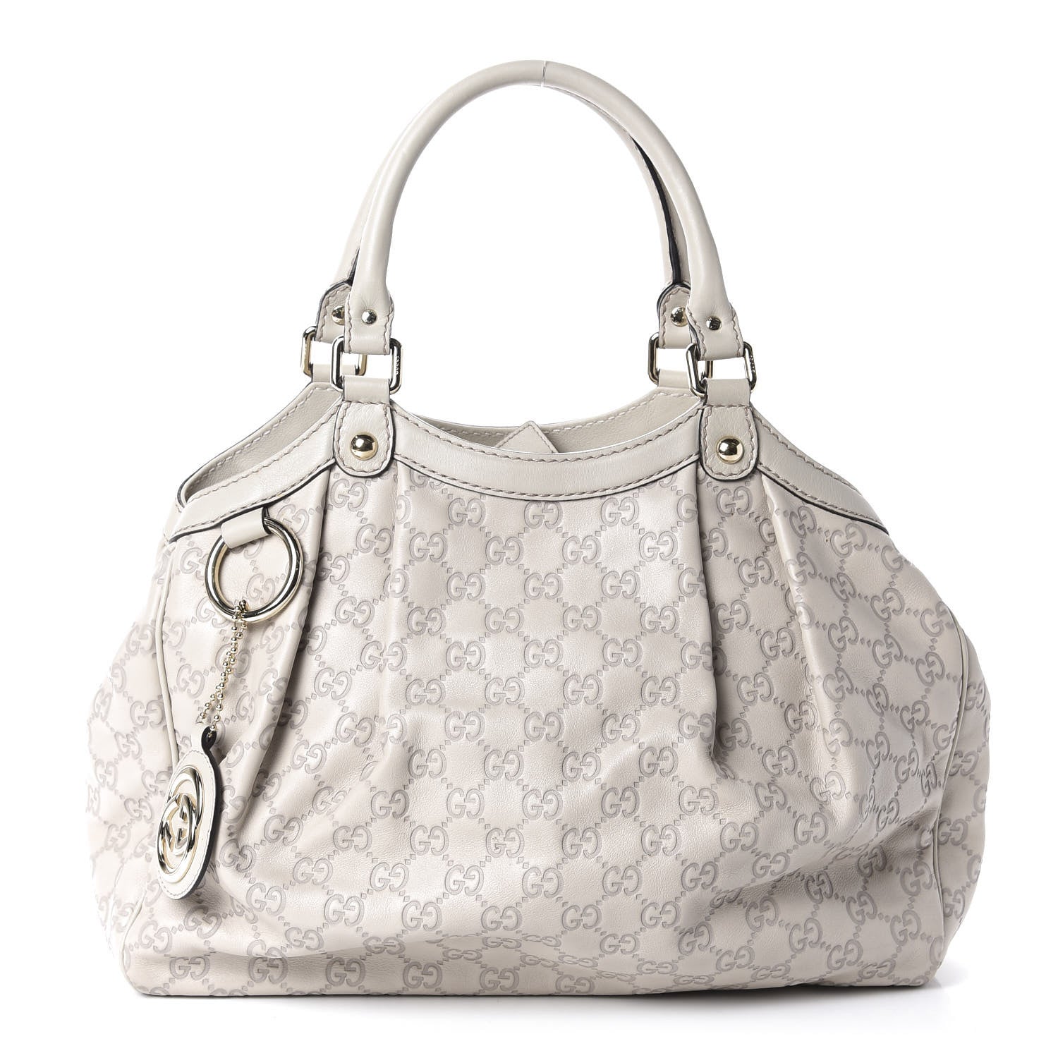 Gucci Guccissima Medium Sukey Tote Mystic White 1 of 10