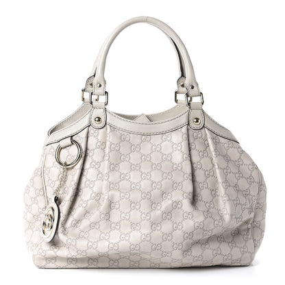 Gucci Guccissima Medium Sukey Tote Mystic White 1 of 10