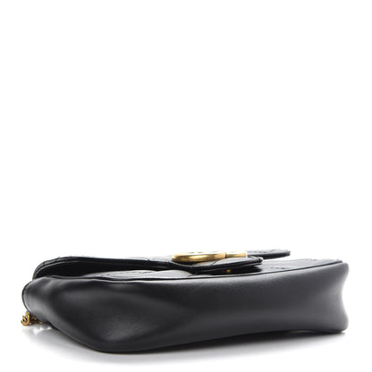 Gucci Calfskin Matelasse Super Mini GG Marmont Shoulder Bag Black 4 of 10