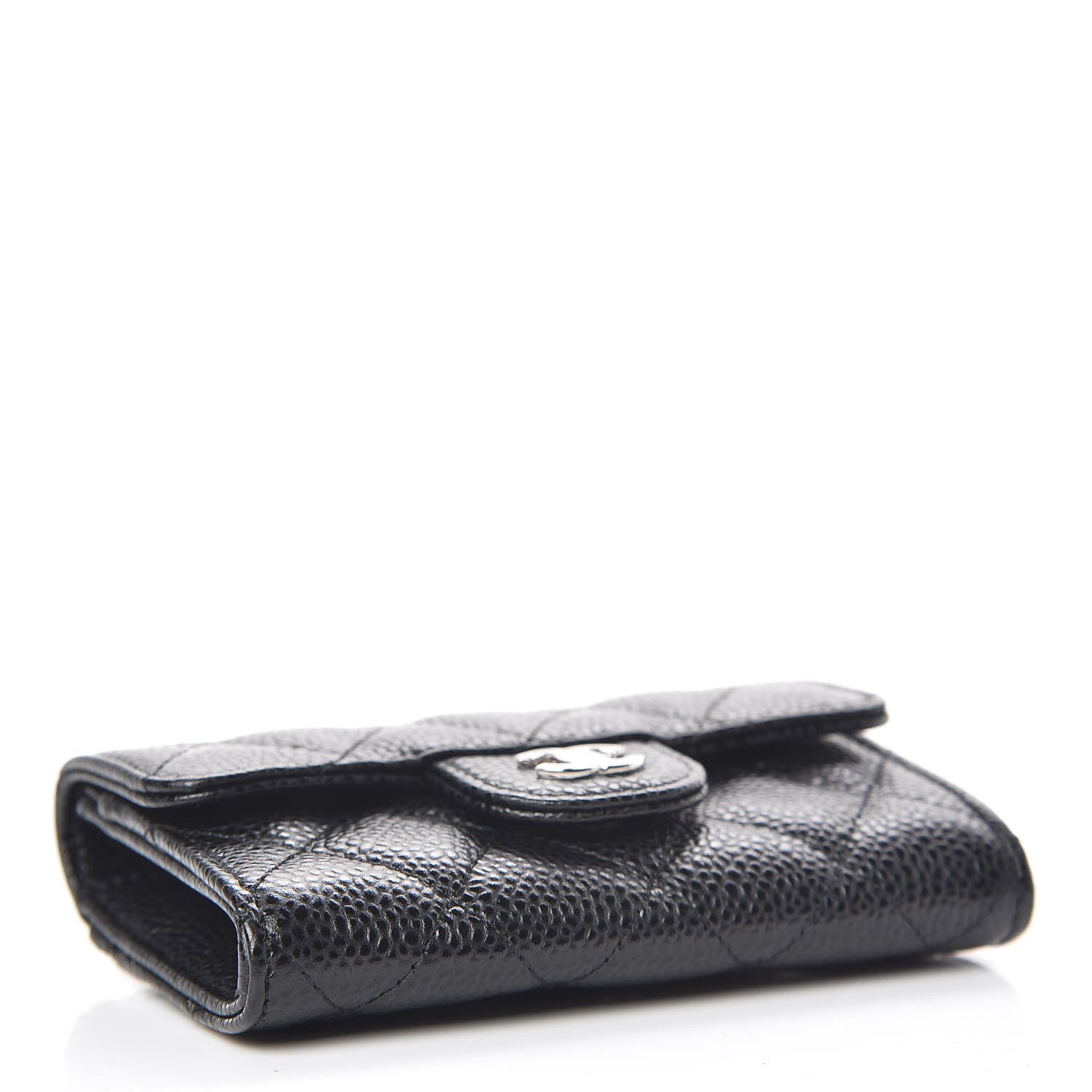 Chanel Caviar Quilted Flap Card Holder Wallet Black 4 of 9