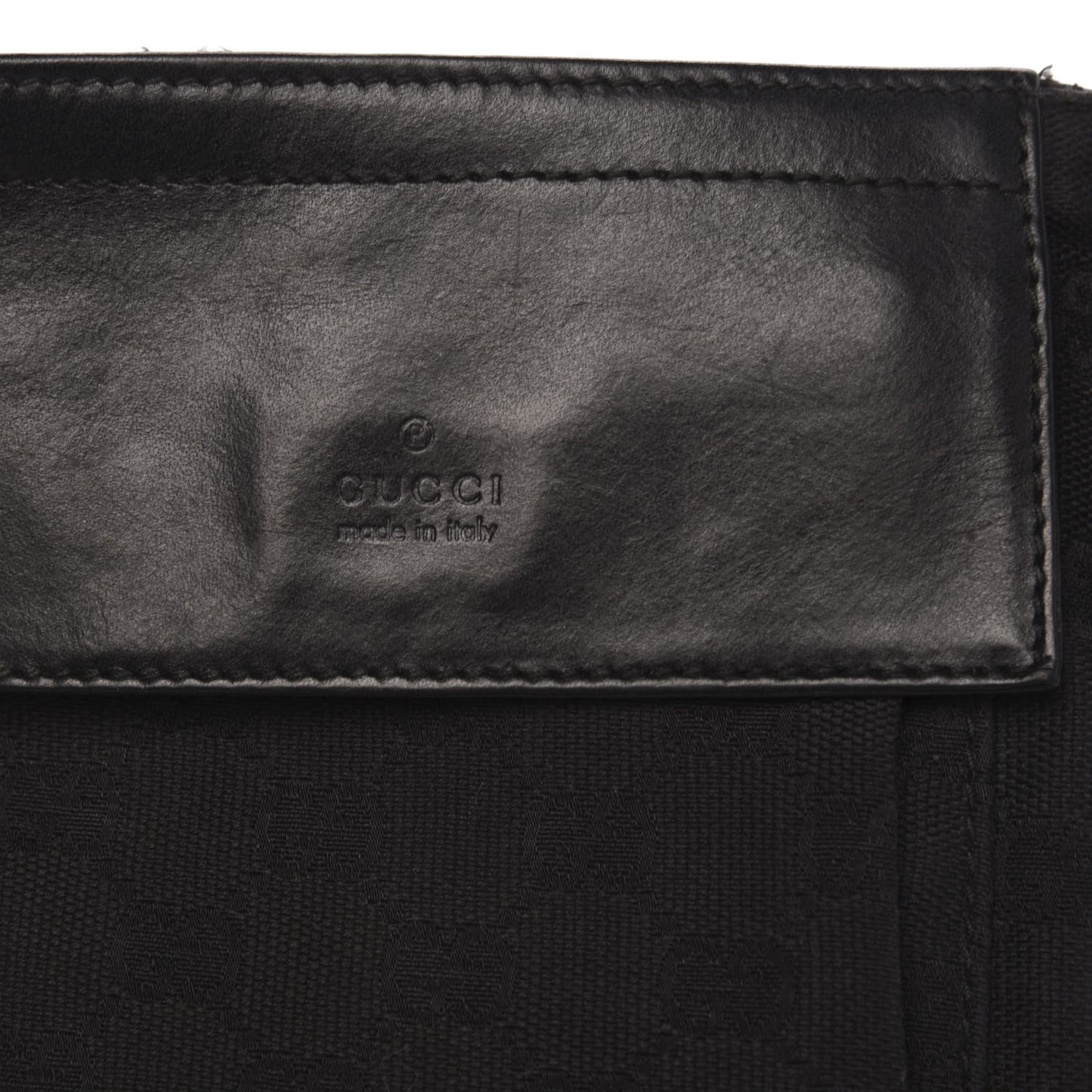 GG Monogram Double Pocket Belt Bag Black