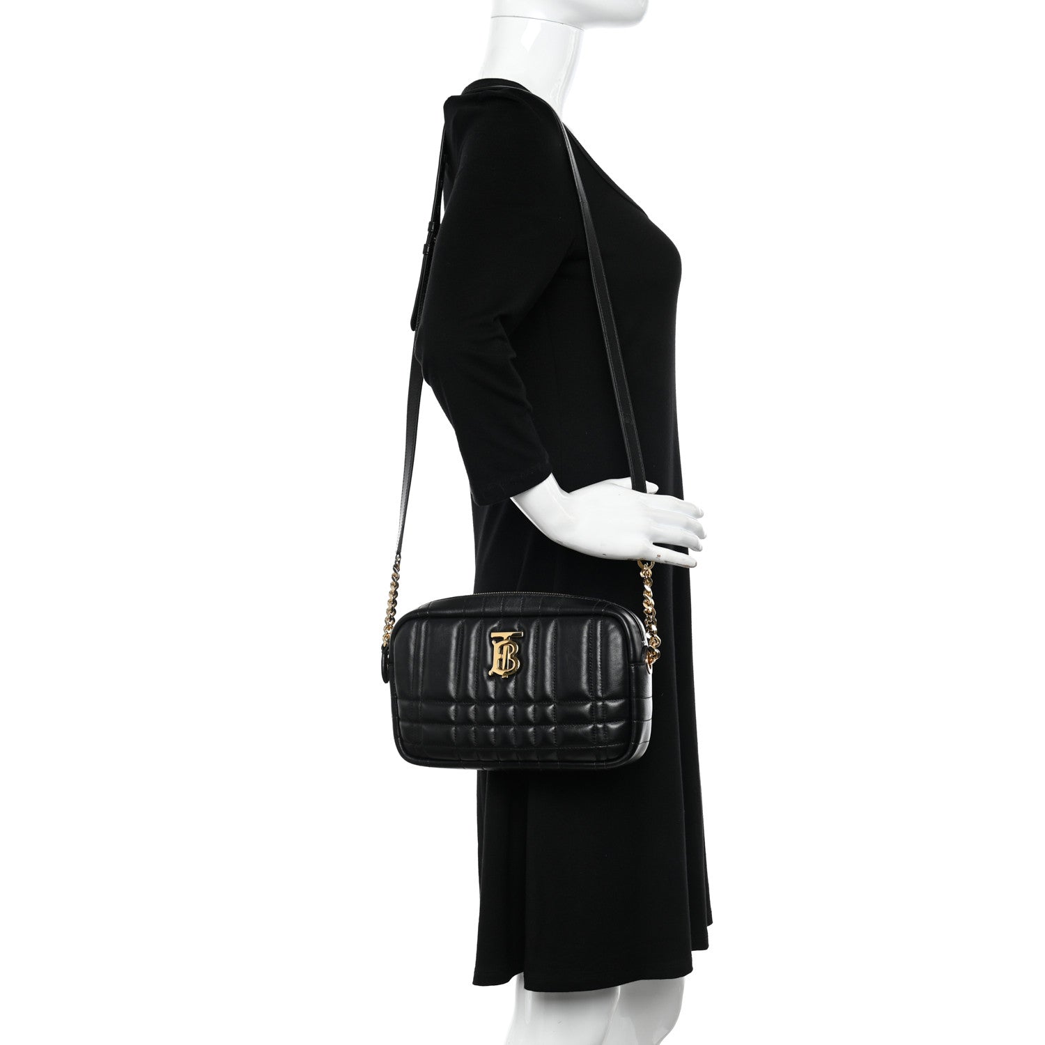 Burberry Calfskin Quilted Small Lola Camera Bag Black 2 of 10