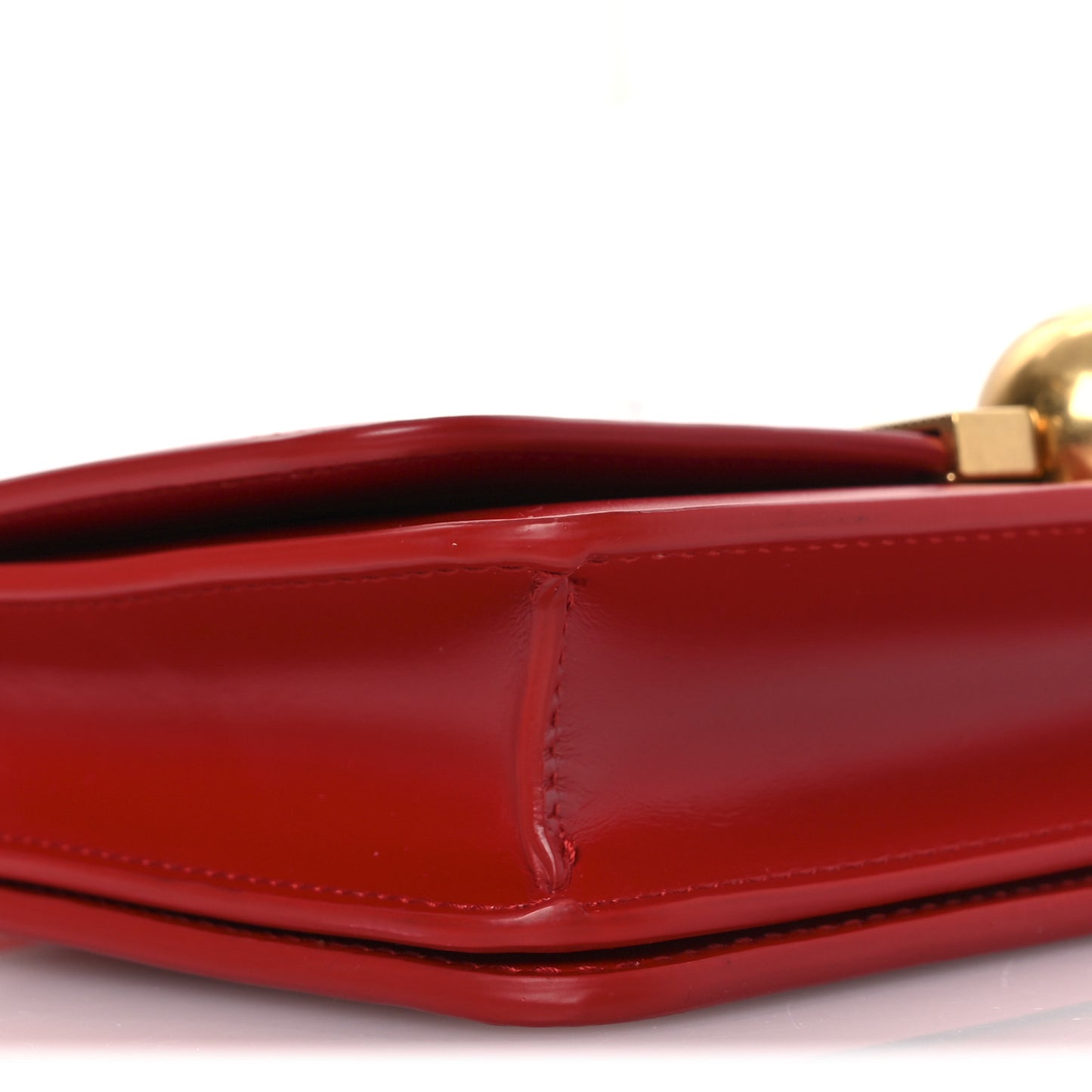 Spazzolato Calfskin Mini Classic BV Bag Bright Red