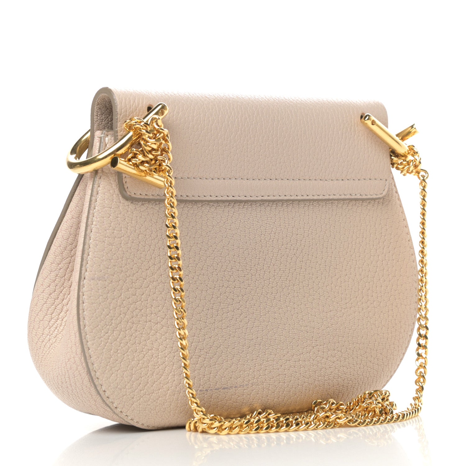 Chloe Grained Lambskin Mini Drew Shoulder Bag Biscotti Beige 3 of 10