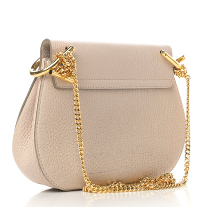 Chloe Grained Lambskin Mini Drew Shoulder Bag Biscotti Beige 3 of 10