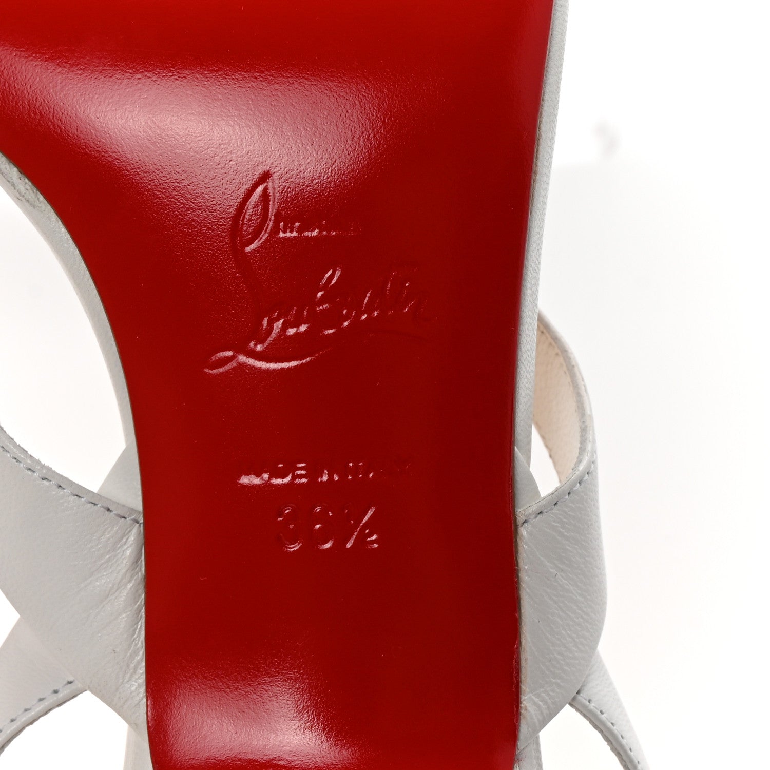 Christian Louboutin Kid Taralita 55 Thong Sandals 36.5 White 7 of 9