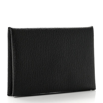 Hermes Chevre Mysore Calvi Card Case Black 3 of 6