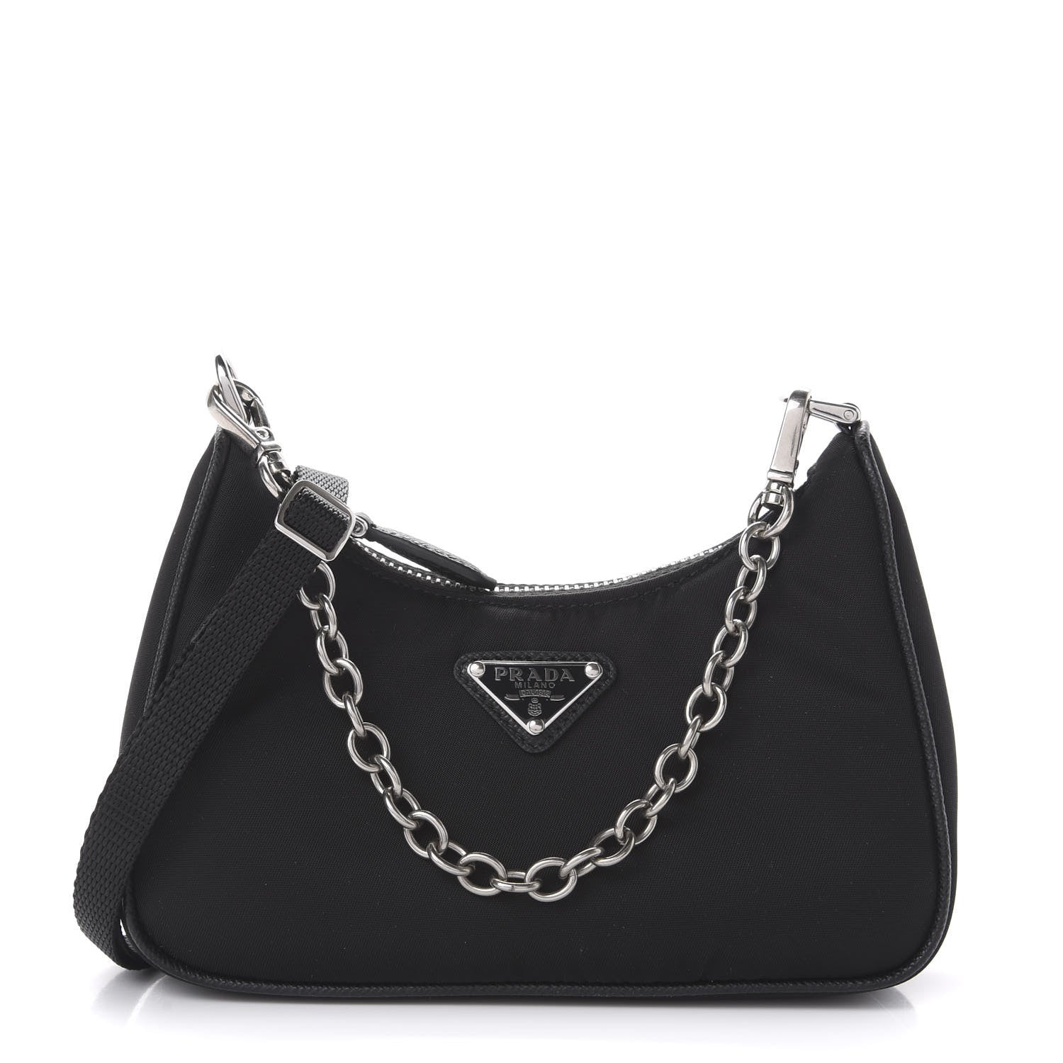 Prada Tessuto Nylon Mini Re-Edition 2000 Shoulder Bag Black 1 of 10