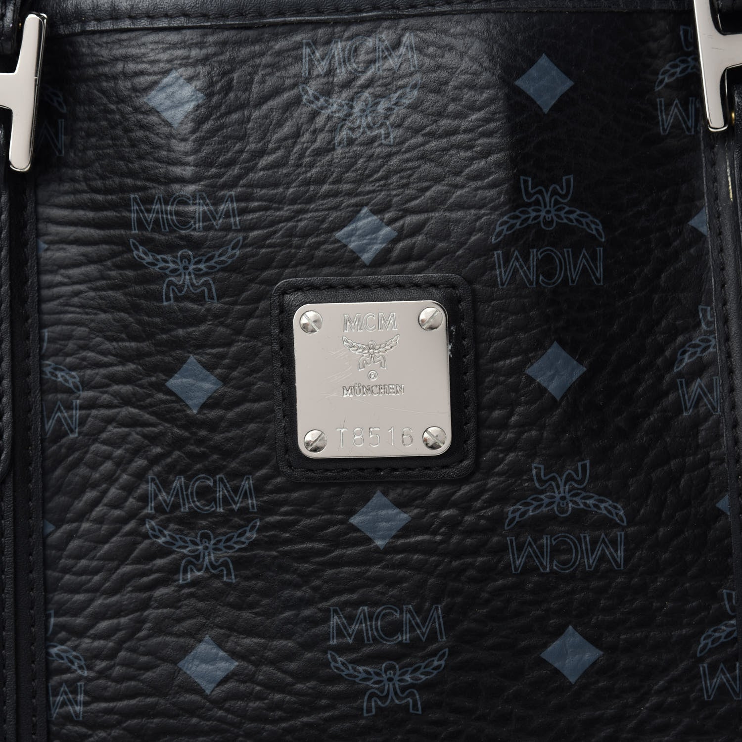 MCM Visetos Shopping Tote Black 9 of 9
